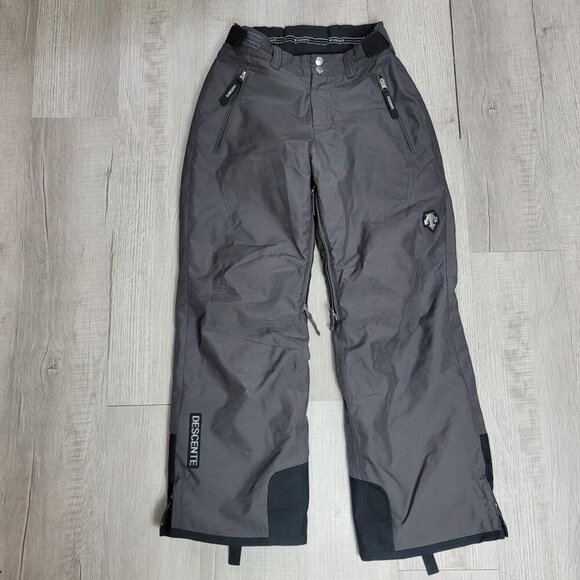 Descente Grey & Black Winter Ski Snow Pants Men's | Size 28 - Picture 1 of 13